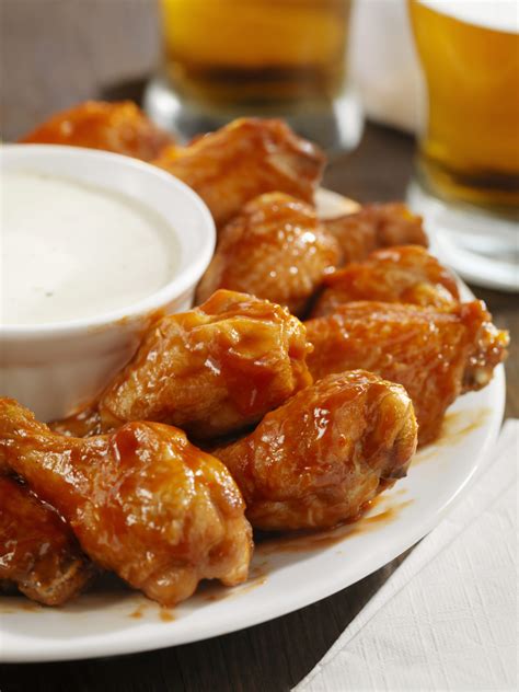 Bake until chicken is golden and skin is crispy, 50 to 60 minutes, flipping the wings halfway through. Low Sodium Buffalo Wings and Ranch Dipping Sauce - Hacking ...