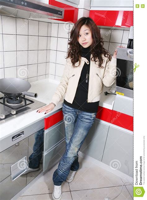 Beautiful Girl In Kitchen Stock Photo Image Of Lifestyle 8471052