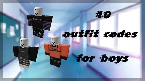 Roblox Outfit Codes For Boys Youtube