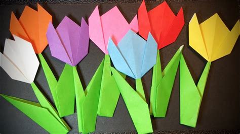 Happy Mothers Day 🌷easy Tulip Origami 🌷 Asmr Is Life No Talking