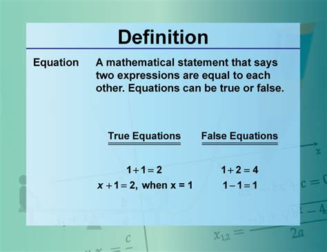 Definition Of Equation In Math Tessshebaylo