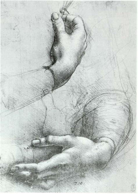 Study Of Hands Leonardo Da Vinci Italian Renaissance Art