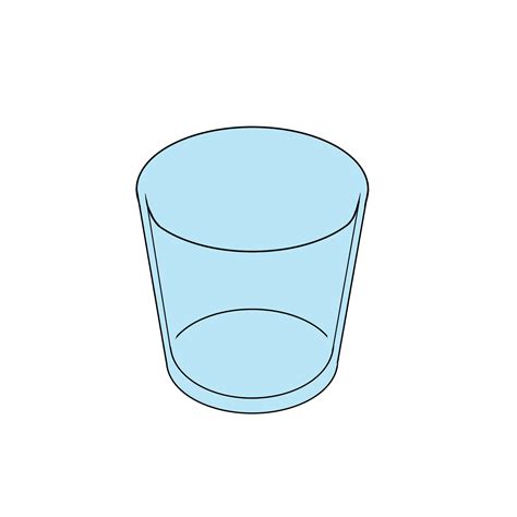 cómo dibujar un vaso de agua