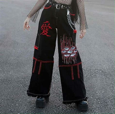 Red Goth Scene Pants In 2021 Fashion Inspo Outfits Aesthetic Clothes
