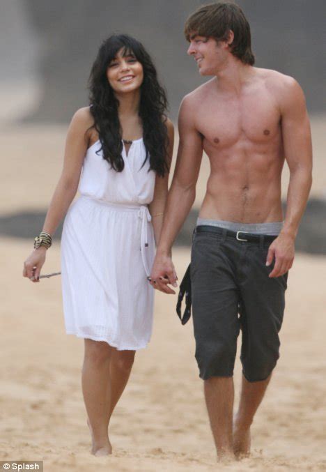high school musical stars zac and vanessa look more in love than ever during romantic beach walk