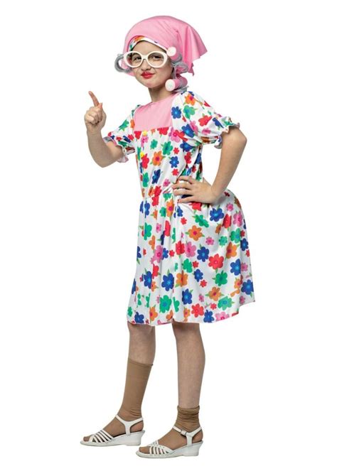 Old Maid Granny Girls Costume Old Lady Costume Costume Dress Girl