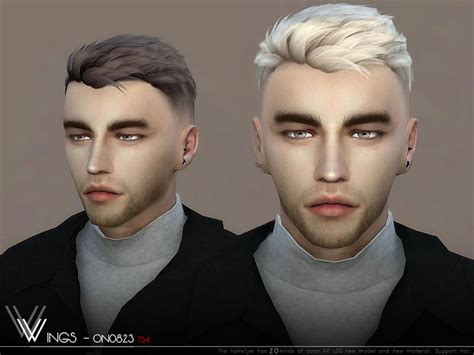 The Sims Resource Wings On0705 Hair Sims 4 Hairs Sims 4 Hair Male