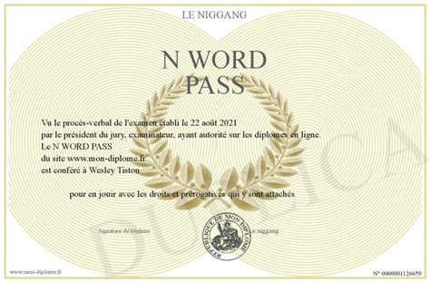 N Word Pass