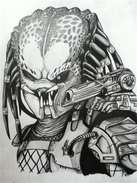 Predators The Classic Predator Pencil Drawing By Emichaca On Deviantart
