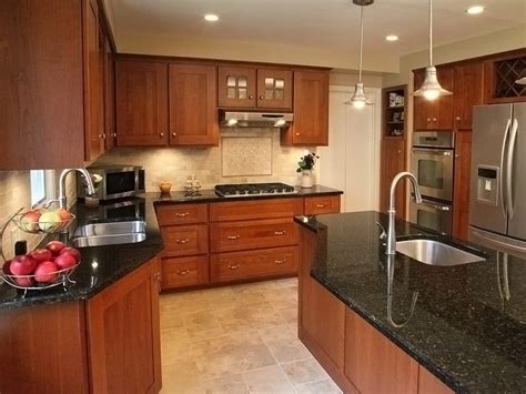 American wood reface specializes in solid wood kitchen cabinet refacing. Transitional Kitchen Remodel with Large Island | American ...