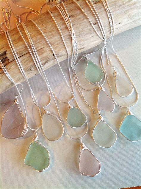 Sea Glass Pendant Sea Glass Necklaces Sea Glass Jewelry Etsy De