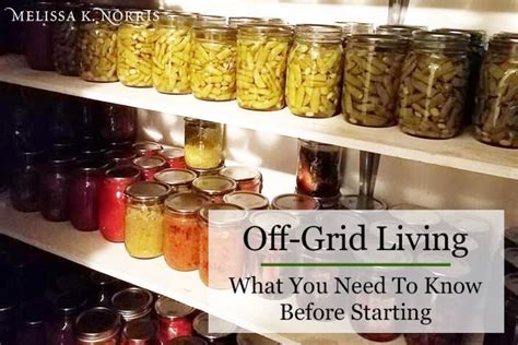 Off Grid Living What You Need To Know Melissa K Norris