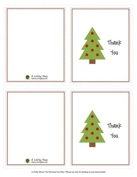 Kids Christmas Thank You Note Printables Christmas Note Cards