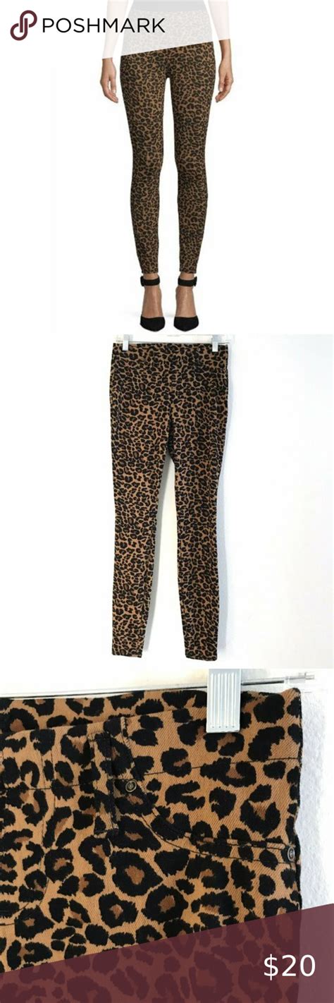 Time And Tru Leopard Skinny Stretchy Jeggings Time And Tru Leopard Skinny