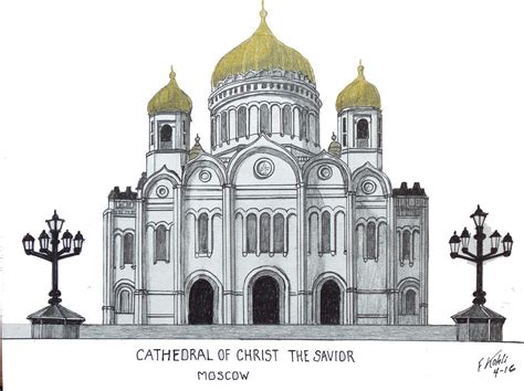 Accordingly, all public masses at the cathedral of christ the light are suspended again until further notice. Cathedral Of Christ The Savior - Moscow Drawing by ...