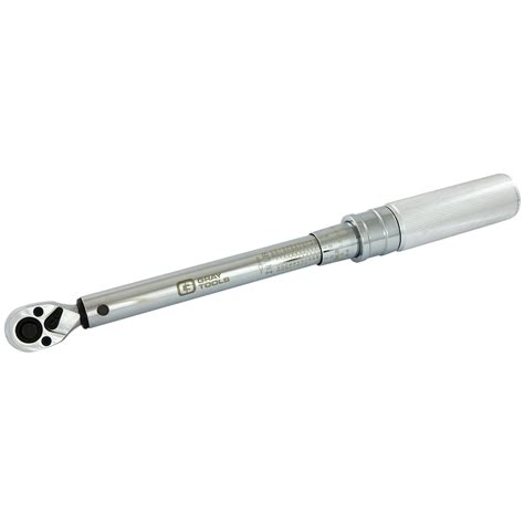 38 Drive Micro Adjustable Click Type Torque Wrench Gray Tools