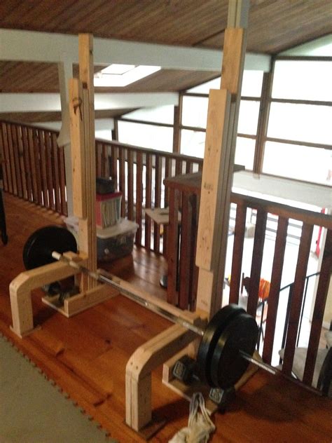 Here is another homemade wooden squat rack. My DIY Squat and Dead Lift Rack | Diy home gym, Diy power ...