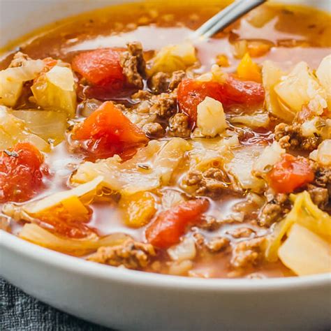 This is the perfect dish to make when it's cold outside. Instant Pot Cabbage Soup With Beef (Pressure Cooker) - Savory Tooth