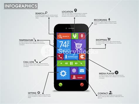 Creative Infographic Template Layout With Smartphone Presentation