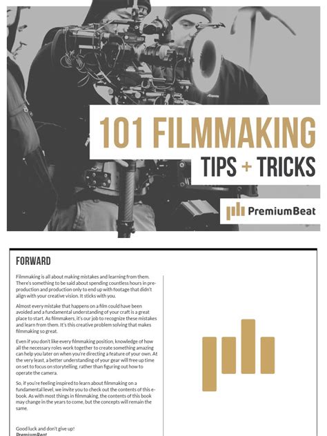 101 Filmmaking Tips And Trickspdf Filmmaking Audition
