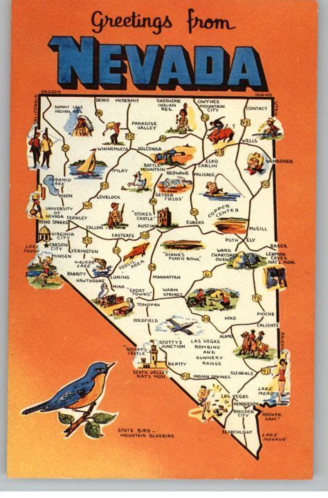 Greetings From Nevada Nevada Travel Nevada Map