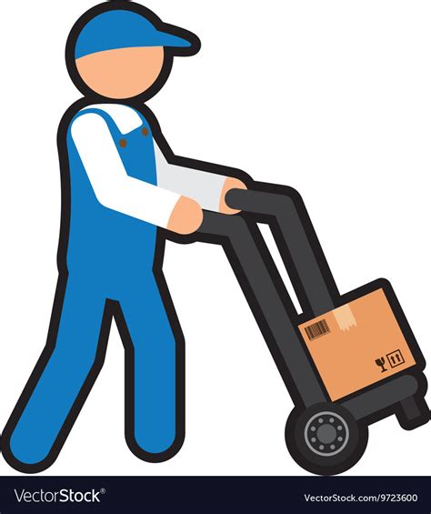 Delivery Man Icon Delivery And Shipping Royalty Free Vector