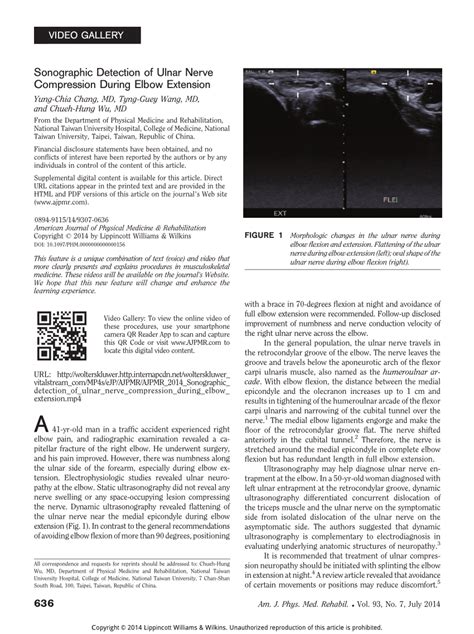 Pdf Sonographic Detection Of Ulnar Nerve Compression During Elbow