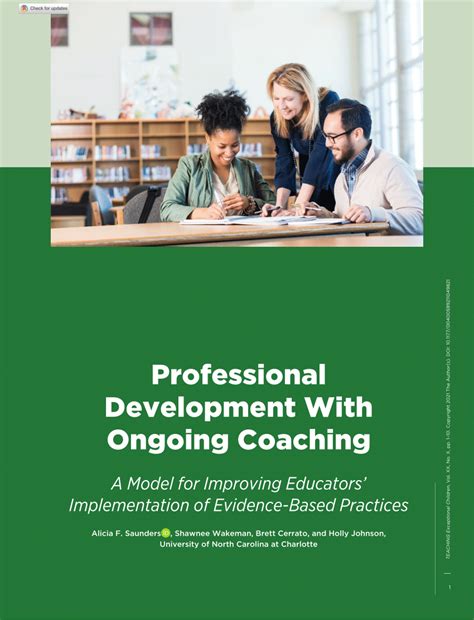 Pdf Professional Development With Ongoing Coaching A Model For