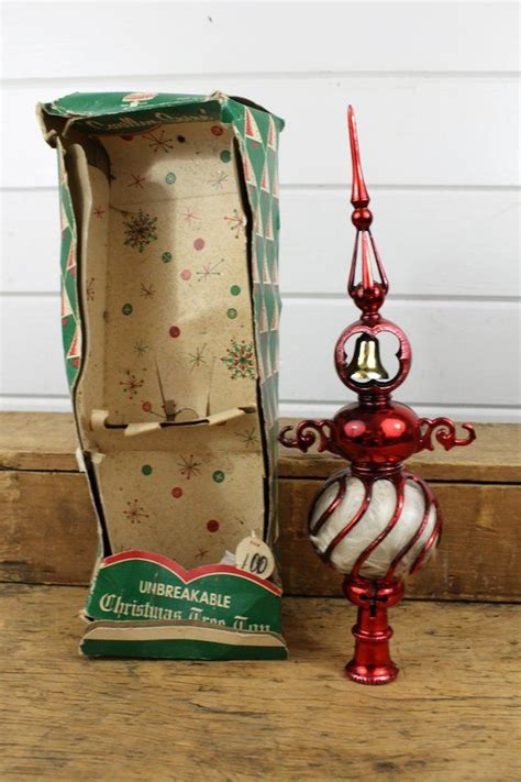Check spelling or type a new query. Vintage Red Christmas Tree Topper Spire with Original Box ...