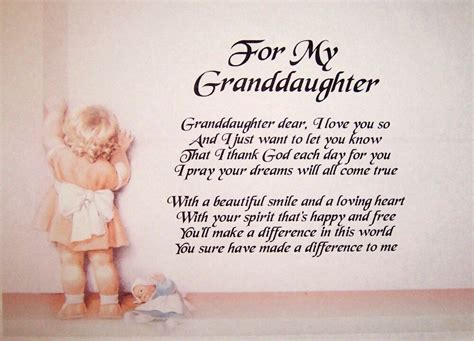A few inspirational quotes from a grandmother can influence her granddaughter for life. A personalised poem for a Granddaughter. | eBay ...