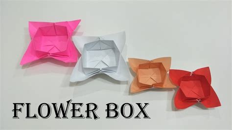 How To Make Origami Flower Box Youtube