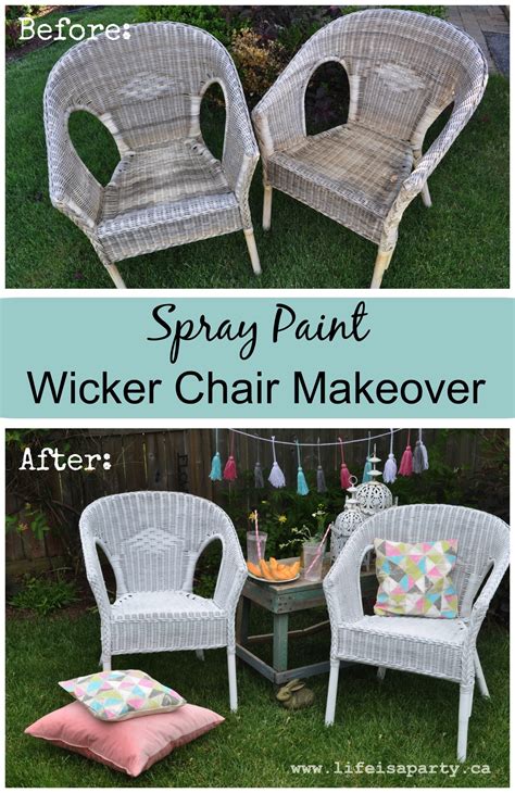 Spray Paint Wicker Chair Makeover