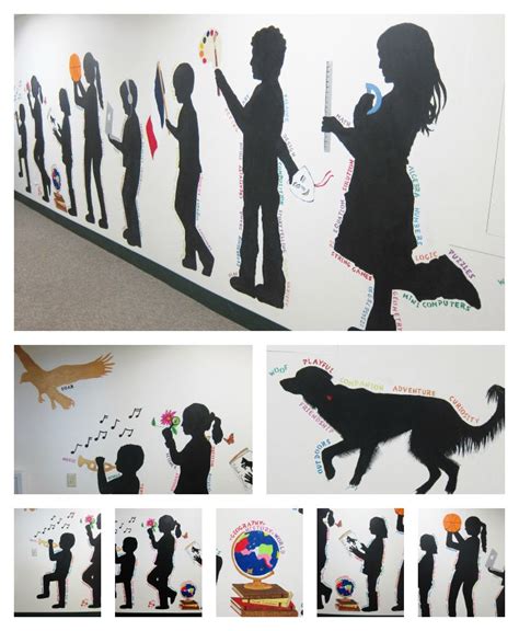 Our Silhouette Mural Is Finished School Murals Collaborative Art