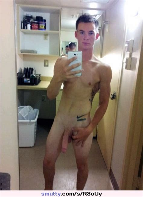 Gay Twink Teenboy Malenude Naked Cock Flaccid Longcock Selfie Tattoo Smutty
