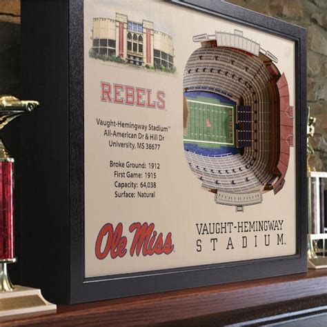 Stadiumviews Framed 24 In H X 3 In W Sports Wood 3d Art In The Wall Art