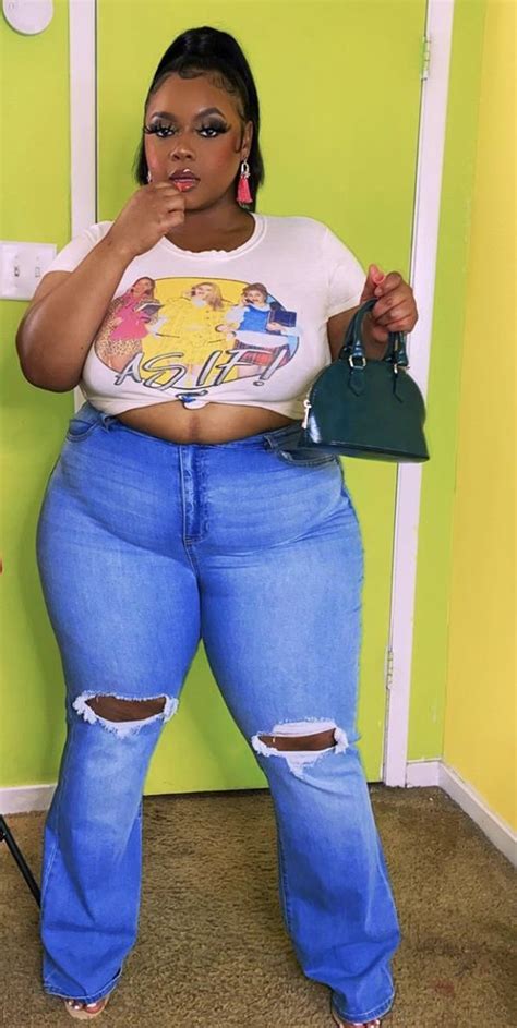 Pin By Adeana White On Things To Wear Plus Size Girls Thick Girls Outfits Plus Size Baddie