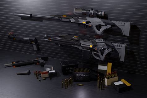 Futuristic Scifi Weapons Pack 3d 銃器 Unity Asset Store