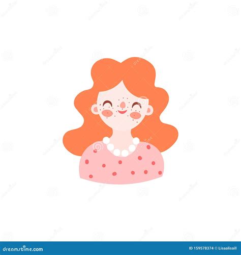 Pretty Redhead Cartoon Face Telegraph