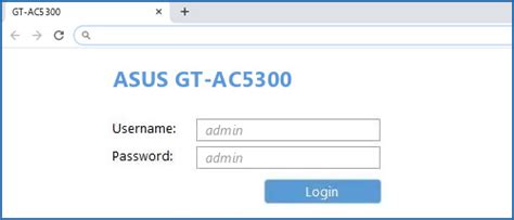 ASUS GT-AC5300 - Default login IP, default username & password