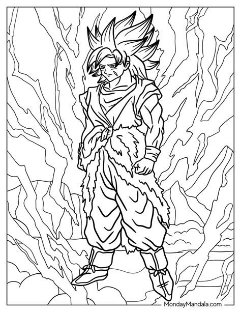 Broly Coloring Pages Free Pdf Printables
