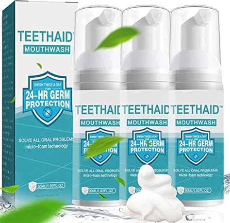 teethaid mouthwash teeth whitening kit mousse foam toothpaste，oral care toothpaste replacement
