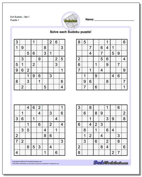 How to use this sudoku grid: Printable Sudoku Puzzles Easy #1 | Printable Crossword Puzzles