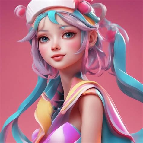 Premium Ai Image 3d Cute Gamer Girl