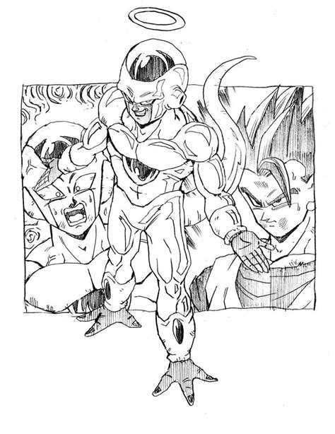 Frieza Coloring Pages Dbz Teenager Crafty Template Getcolorings Color