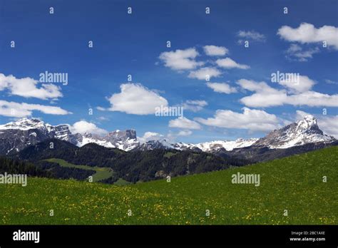 Panoramic Mountain View In Val Badia Alto Adige Italy Stock Photo Alamy