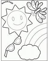 Coloring Pages Preschool Summer Comments sketch template