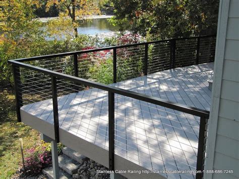 Amazing Deck Railing Systems Black By Stainless Cable Railing In