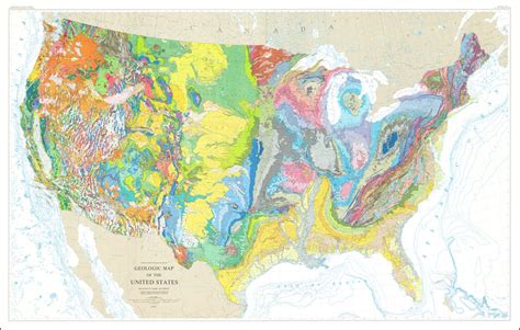 Geologic Map Of North America Poster Map Of World