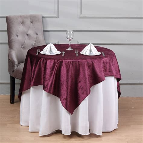 X Purple Premium Velvet Square Table Overlay In Table Overlays Square