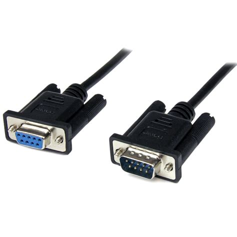 1m Black Db9 Rs232 Serial Null Modem Cable Fm Db9 Male
